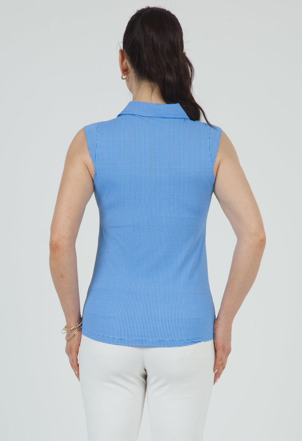 Mini Check Sleeveless Polo ¨C 14754