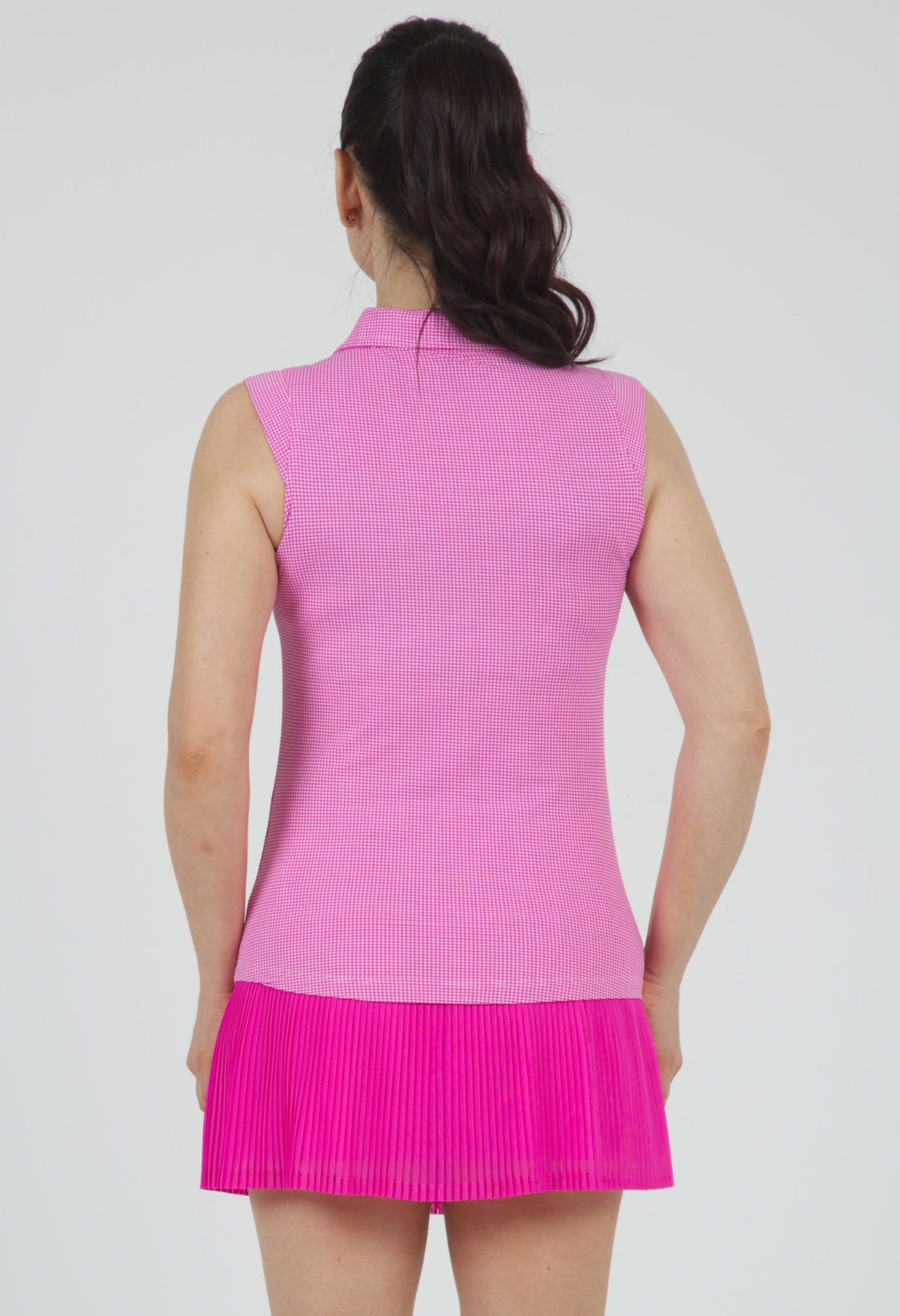 Mini Check Sleeveless Polo ¨C 14754