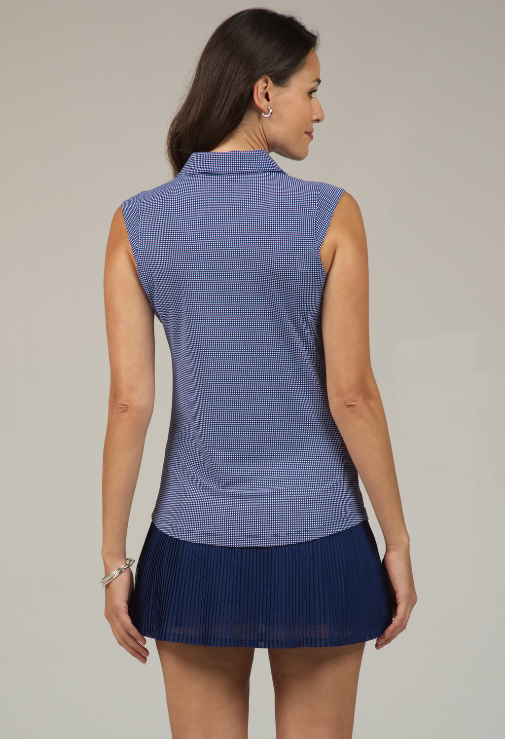 Mini Check Sleeveless Polo ¨C 14754